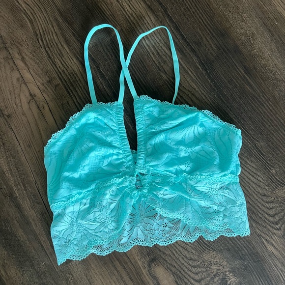 aerie Other - Aerie bright blue floral lace bralette